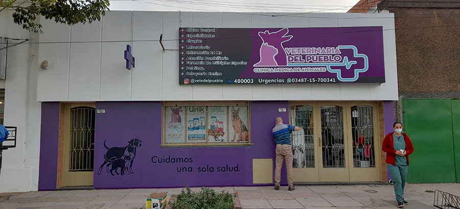 Trabajo de vinilo veterinario